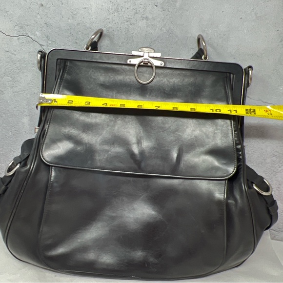 Yves St Laurent Vintage Heavy Calf Leather Top Handle Bag. - Picture 12 of 14